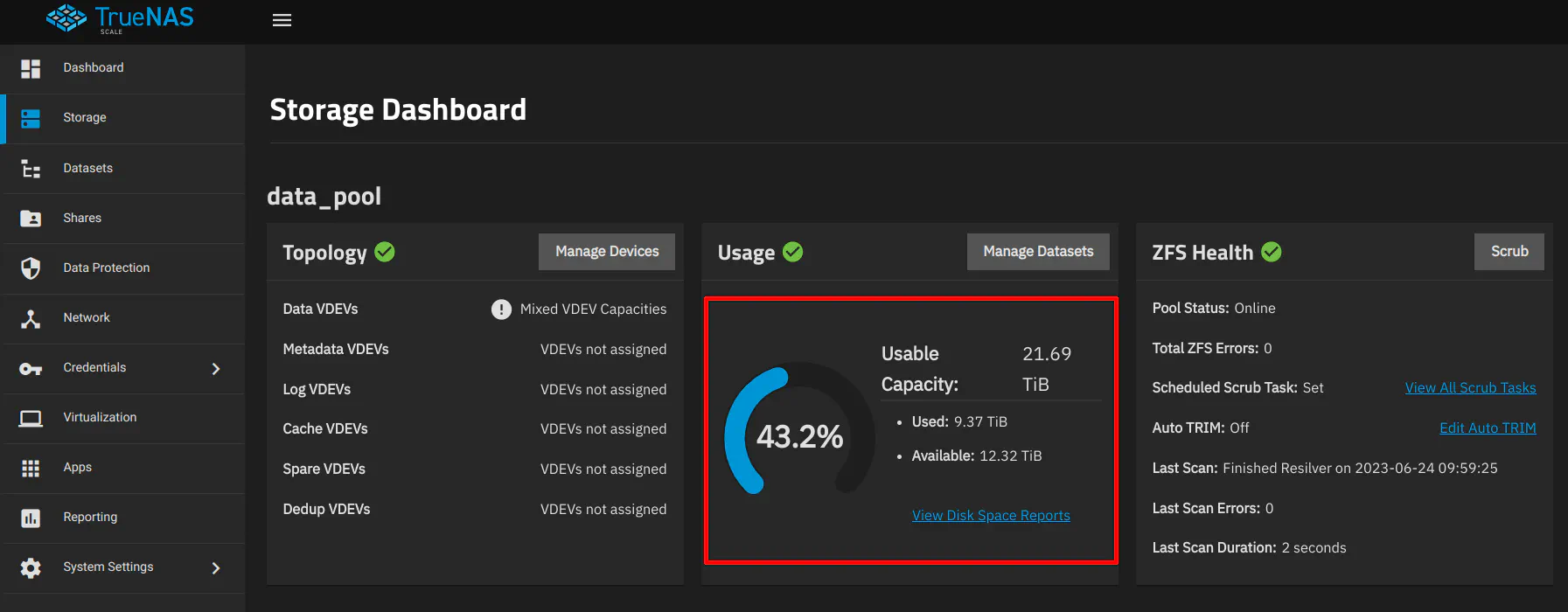 Add Mirror vdev